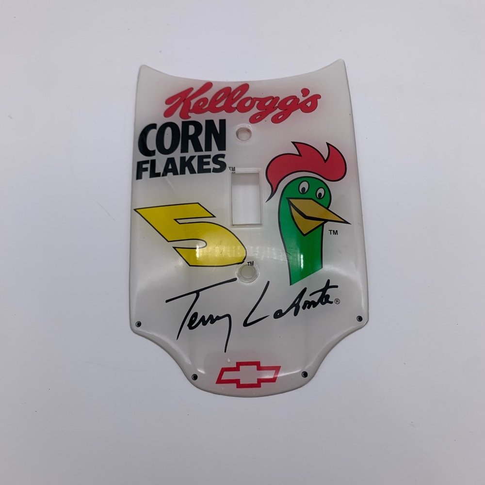 Vintage Terry Labonte #5 Kellogg’s Corn Flakes Hood Shape Light Switch Plate